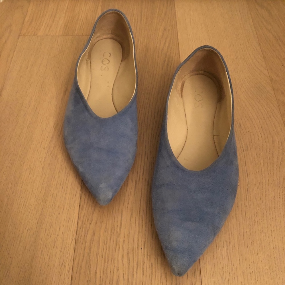 COS Blue Suede Flats